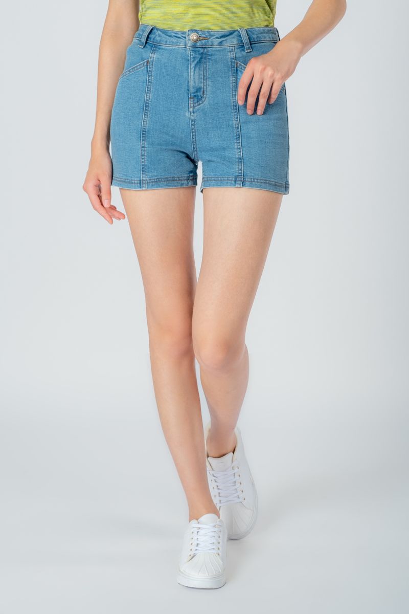  Quần Short Jean Form Ôm FWSP23SS03C 