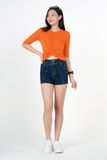  Quần shorts jeans nữ lưng cao FWSP23SS20G 