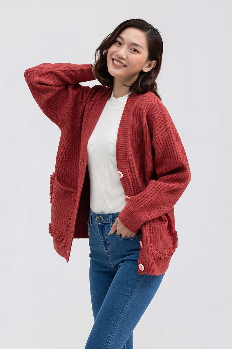  Áo khoác len nữ cardigan FWSW21FH04C 