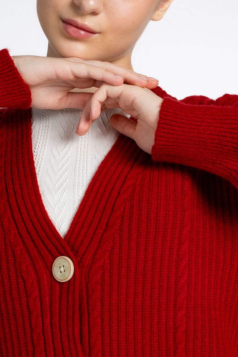 Áo Khoác Len Cardigan Form Rộng FWSW23FH01C