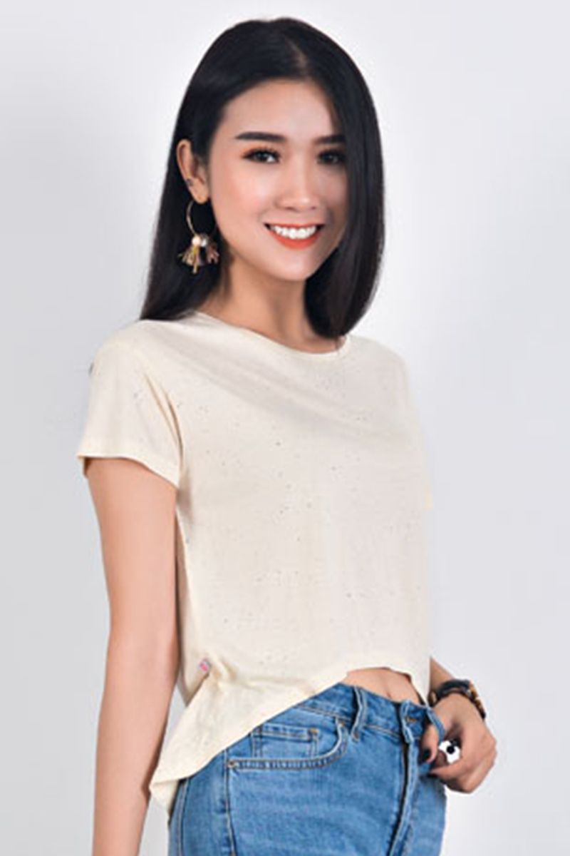 Áo thun nữ cổ tròn trơn basic FWTS18S056-S-G3