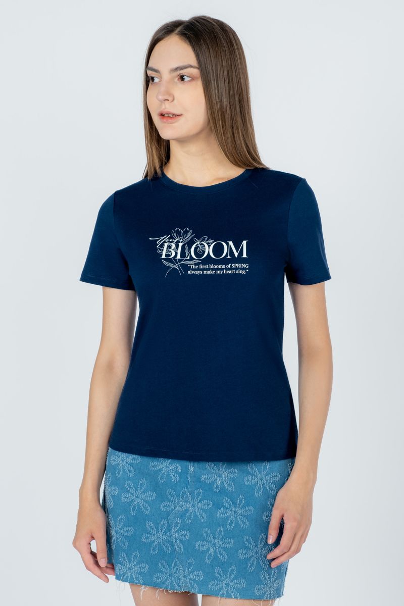 Áo Thun Nữ Tay Ngắn In Họa Tiết FWTS23SS01G-US