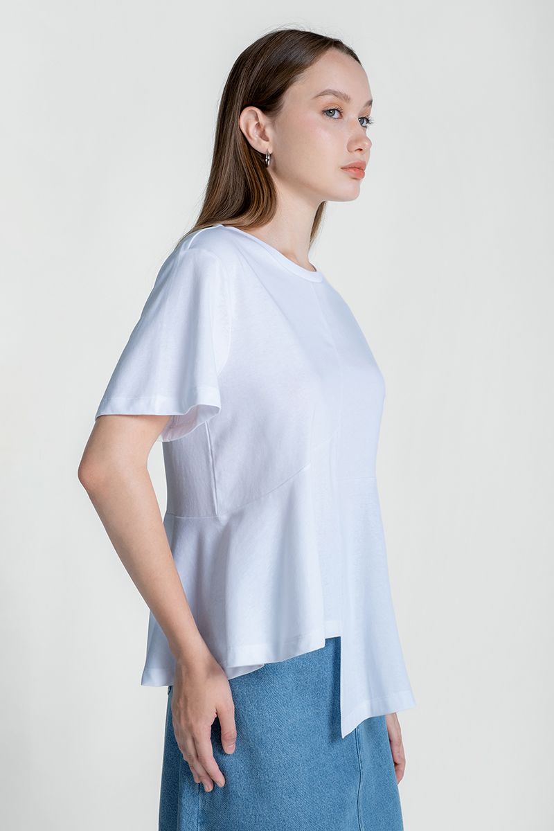 Áo Thun Trắng Cách Điệu FWTS24FH09G