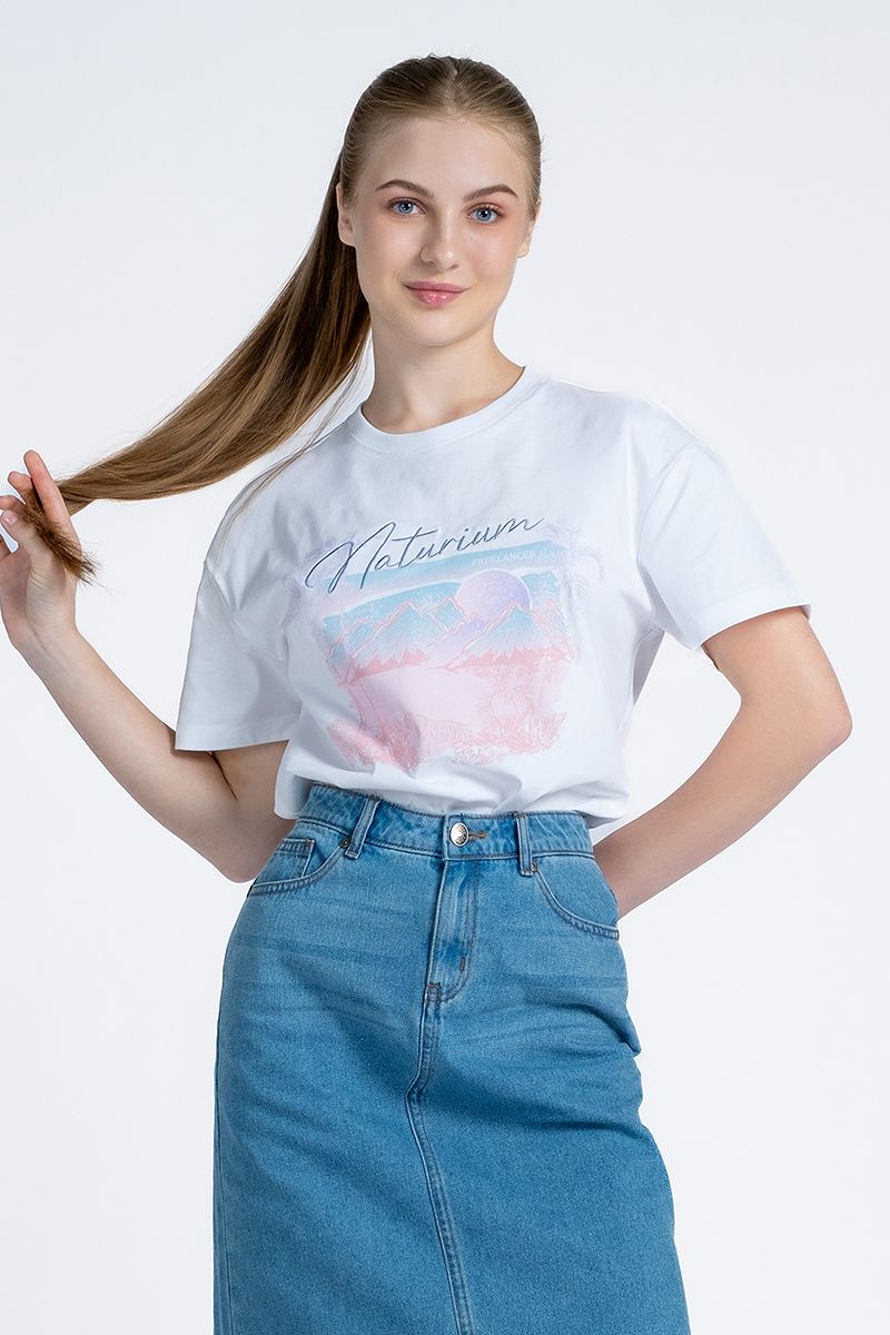 Áo Thun Nữ Form Vừa Tay Ngắn FWTS24SS02G