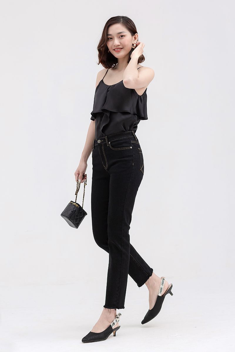  Áo tank top nữ vạt bèo nữ tính FWTT22SS01C 