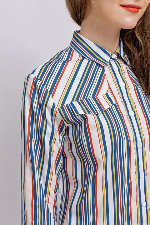 Áo sơ mi nữ dài tay sọc dọc FWWS20S014-L3