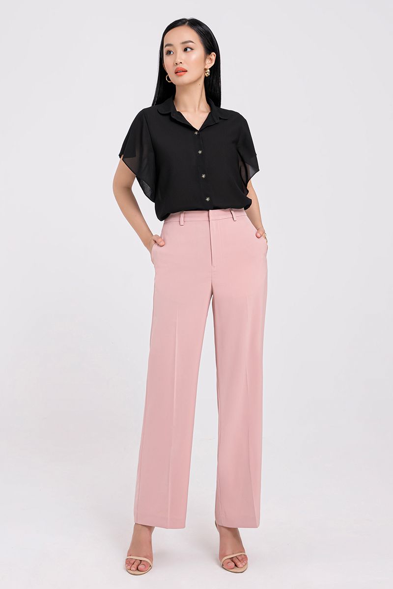 Áo sơ mi nữ tay cánh tiên trơn FWWS21SS01C