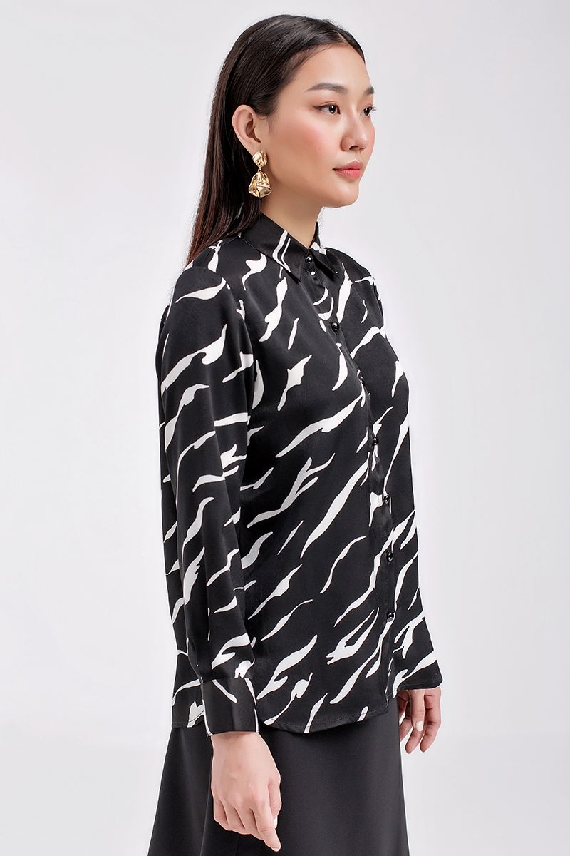 Áo sơ mi nữ họa tiết FWWS21SS19L