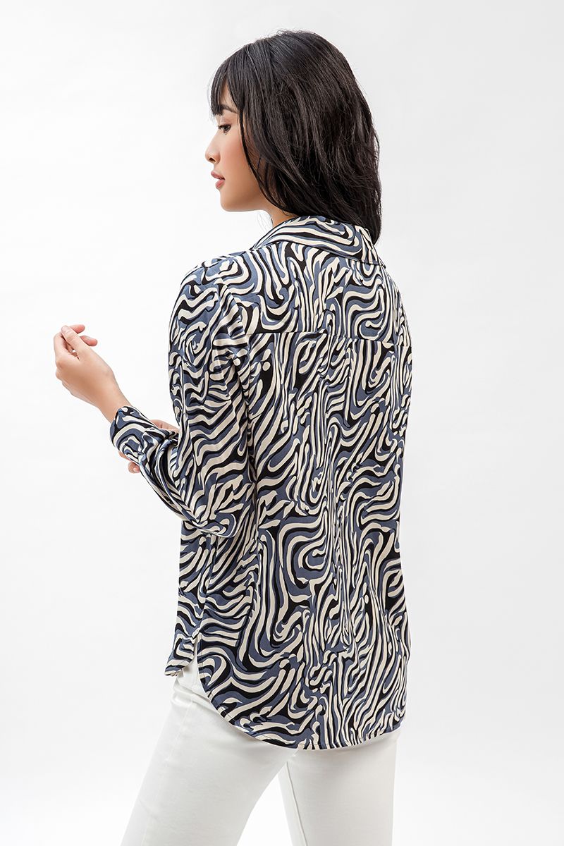 Áo sơ mi nữ họa tiết trang nhã FWWS21SS24P