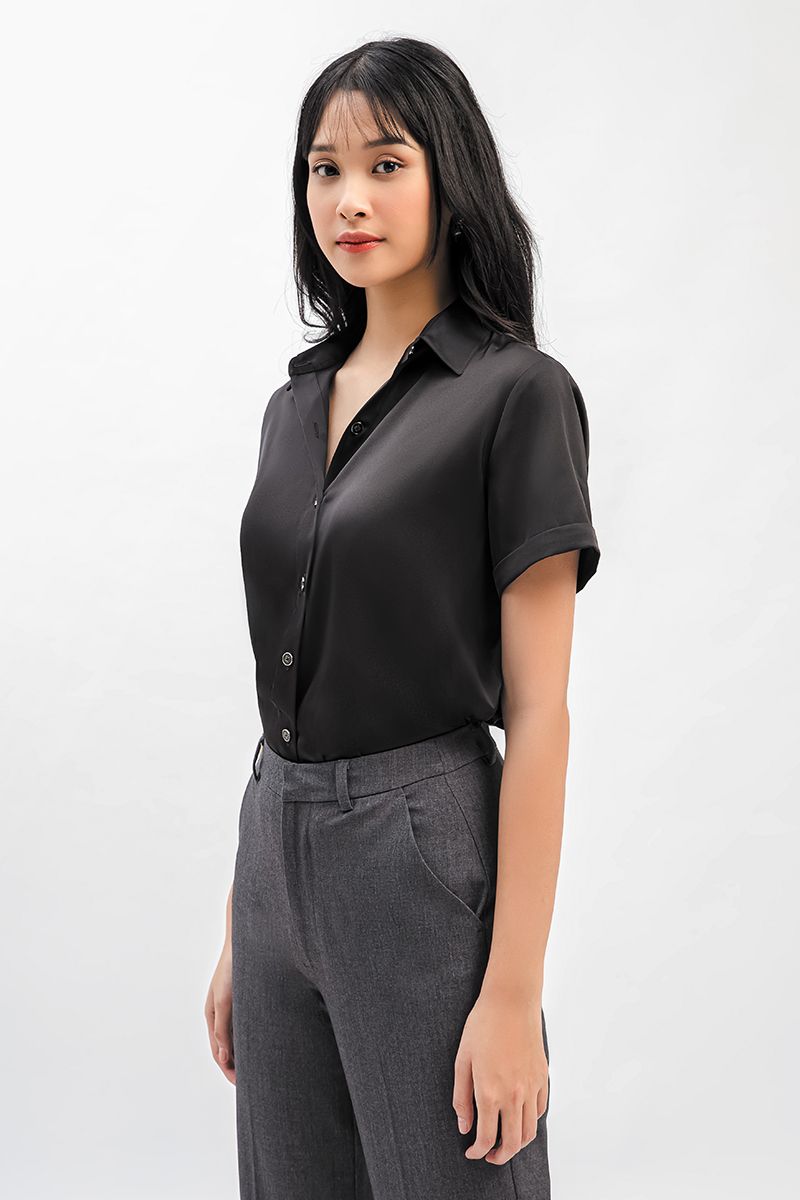 Áo sơ mi nữ tay ngắn basic FWWS21SS30C