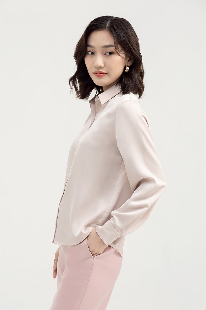Áo sơ mi nữ tay dài thanh lịch FWWS22SS09L