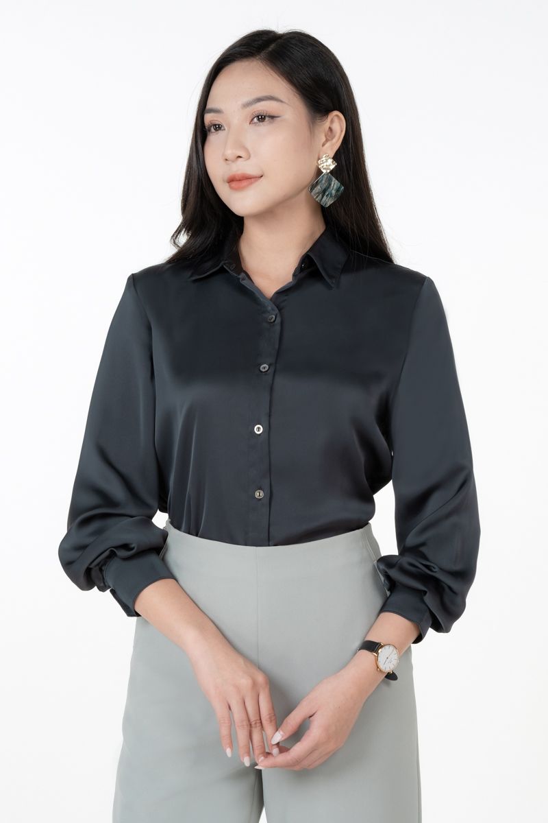 Áo sơ mi nữ tay dài thanh lịch FWWS22SS09L