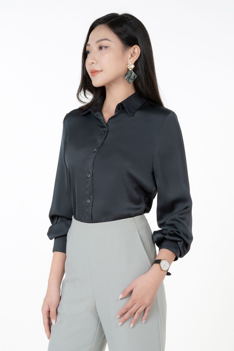 Áo sơ mi nữ tay dài thanh lịch FWWS22SS09L
