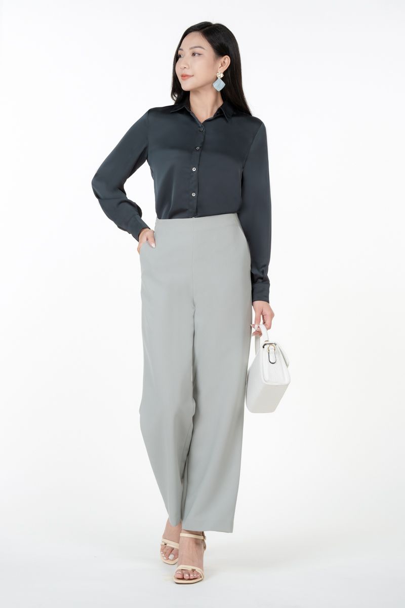 Áo sơ mi nữ tay dài thanh lịch FWWS22SS09L