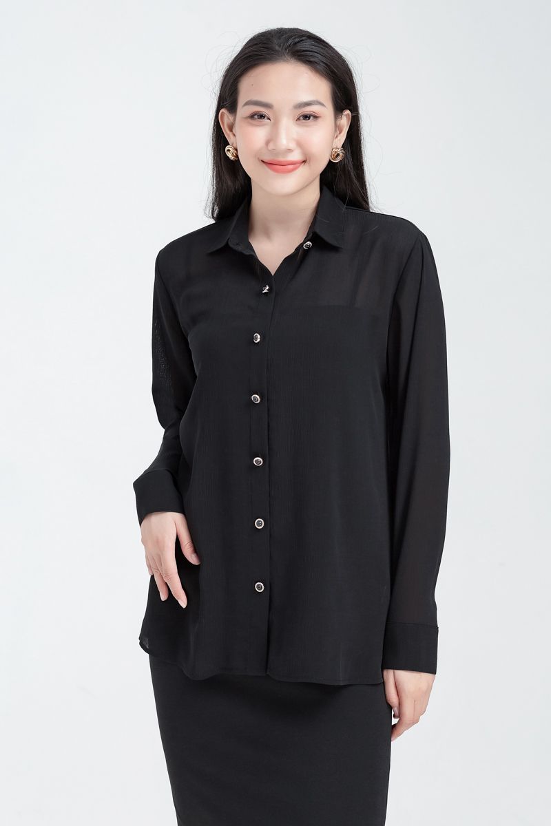 Áo sơ mi nữ tay dài 2 lớp FWWS22SS11C