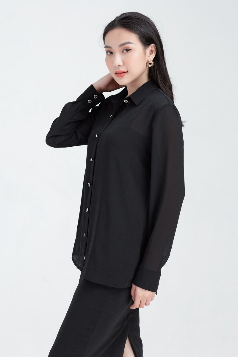 Áo sơ mi nữ tay dài 2 lớp FWWS22SS11C
