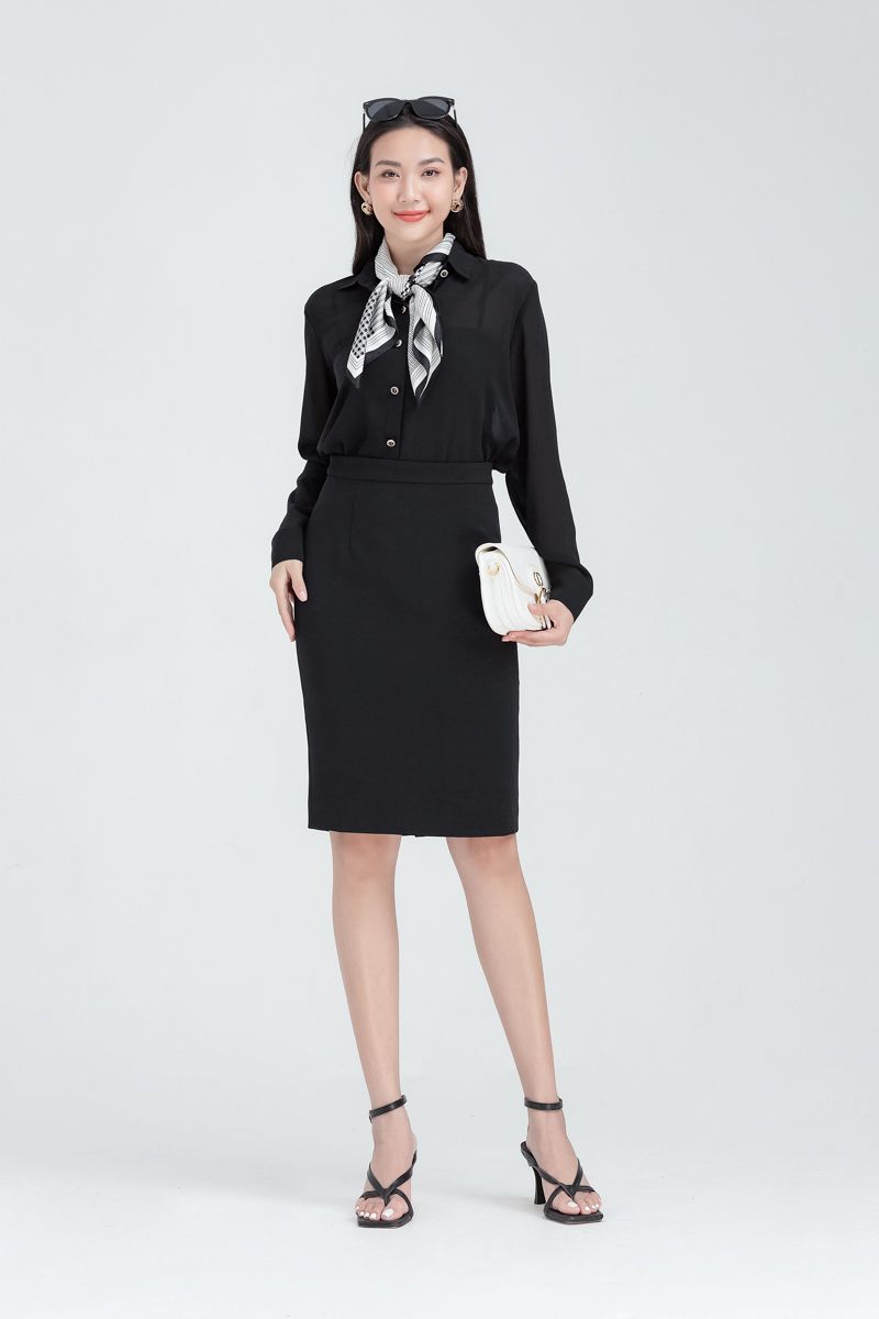 Áo sơ mi nữ tay dài 2 lớp FWWS22SS11C