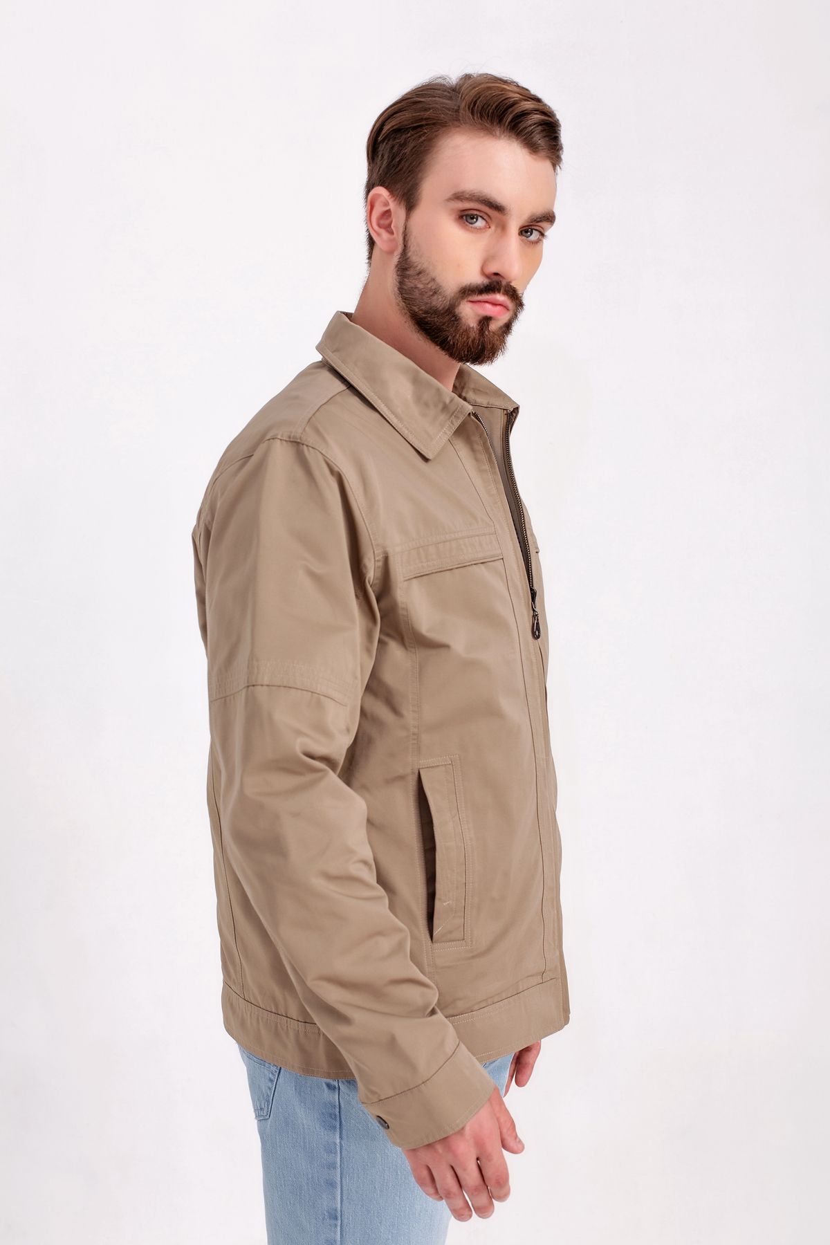 Áo khoác khaki cổ bẻ JK20FH05T-PA