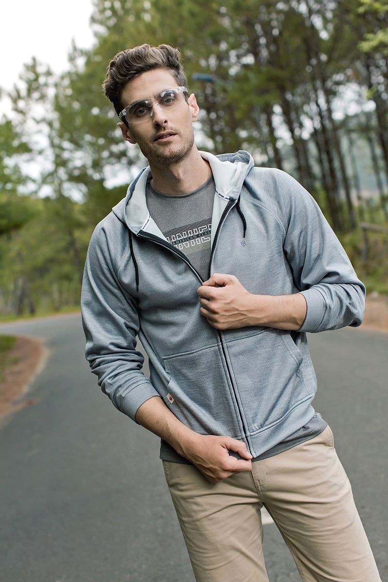 Áo khoác knit mỏng có nón JK21SS01P-KA