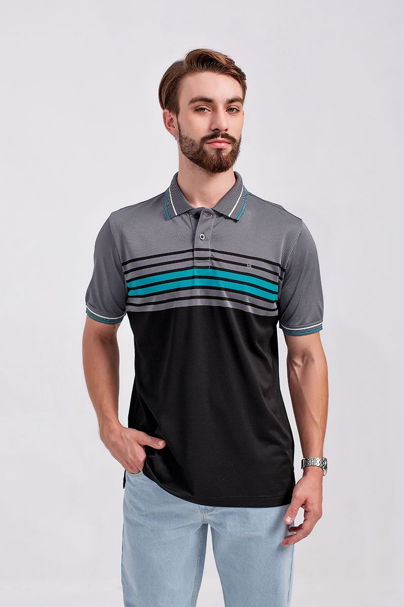 Áo thun có cổ họa tiết Icy Land KS20FH38C-SCHE
