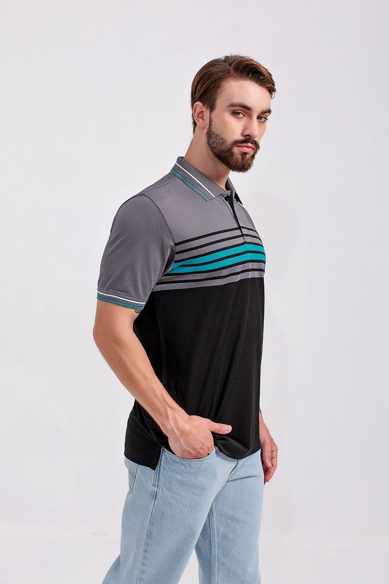 Áo thun có cổ họa tiết Icy Land KS20FH38C-SCHE