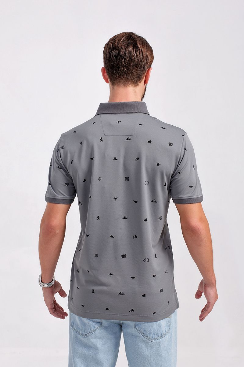 Áo thun có cổ họa tiết Icy Land KS20FH47C-SCHE