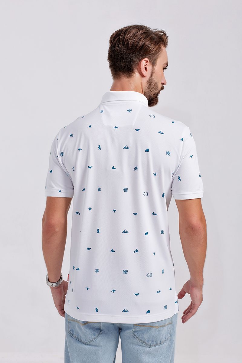 Áo thun có cổ họa tiết Icy Land KS20FH47C-SCHE