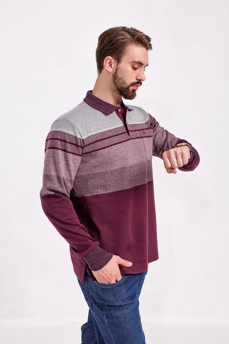 Áo thun có cổ tay dài sọc ngang KS20FH58P-LS