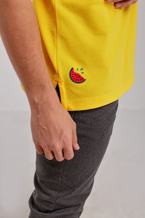 Áo thun có cổ thêu lai họa tiết dưa hấu KS20SS07C-SC