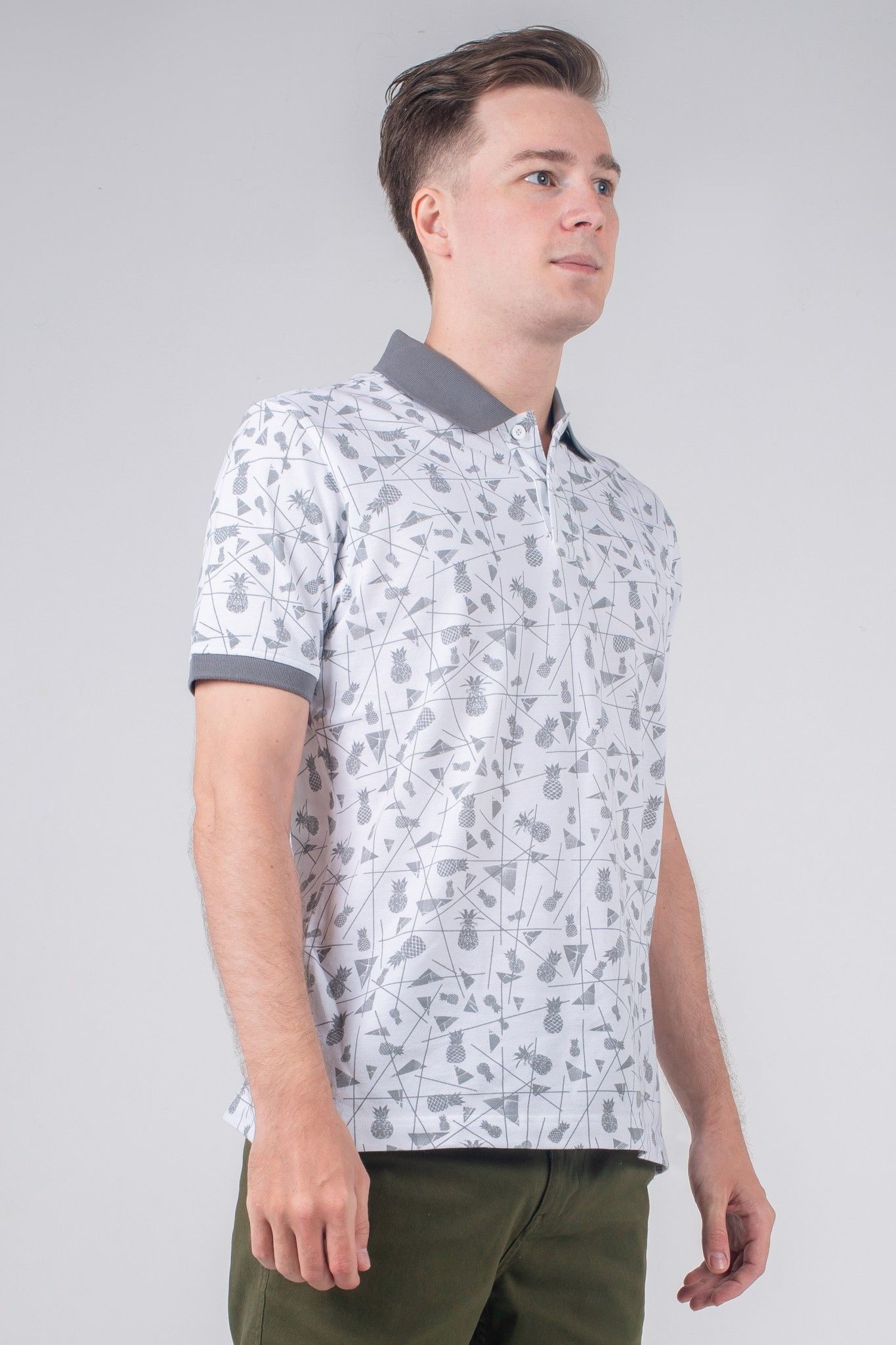 Áo thun nam có cổ tay ngắn in họa tiết KS20SS08T-SC