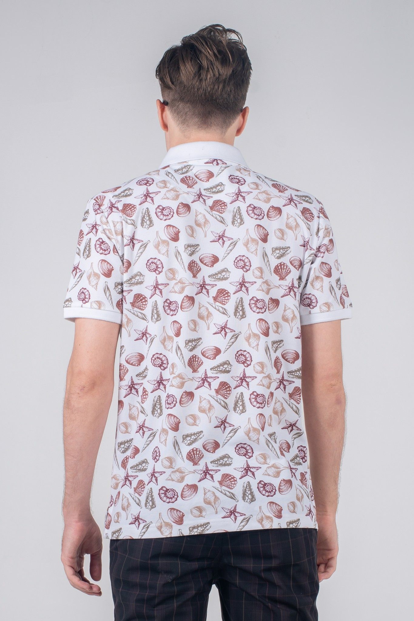 Áo thun nam có cổ tay ngắn in họa tiết KS20SS27P-SCHE