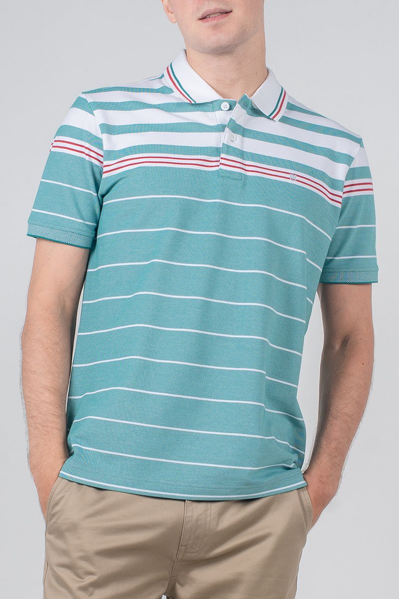 Áo thun có cổ tay ngắn sọc ngang KS20SS29C-SCHE