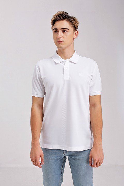 Áo thun nam có cổ tay ngắn trơn KS20SS40T-SCWK