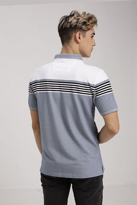 Áo thun có cổ tay ngắn sọc ngang KS20SS60P-SCHE