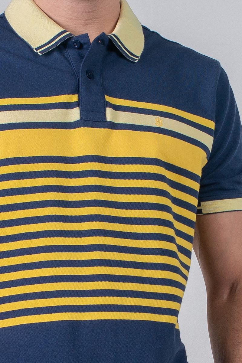 Áo thun nam có cổ tay ngắn sọc ngang KS20SS73T-SCHE