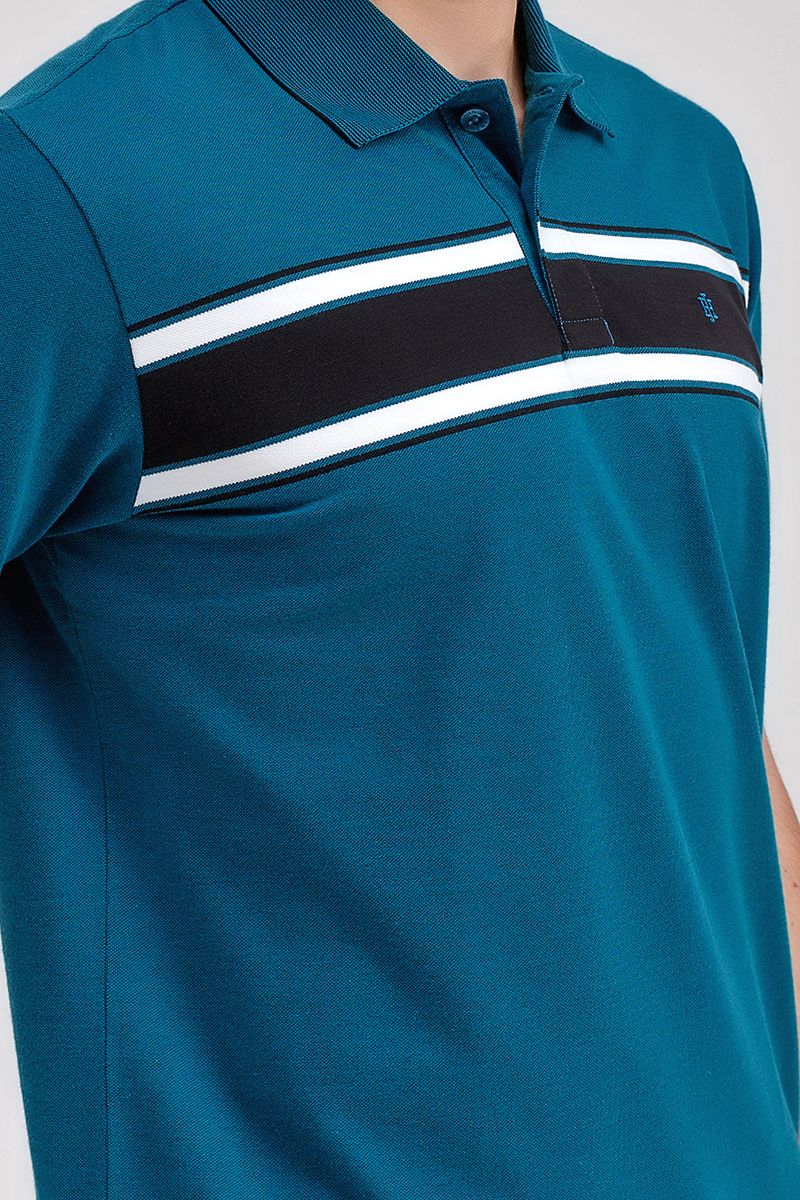 Áo thun cổ bẻ sọc ngang KS21SS02T-SCHE