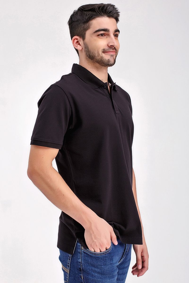 Áo thun cổ bẻ form vừa trơn KS21SS03C-SC