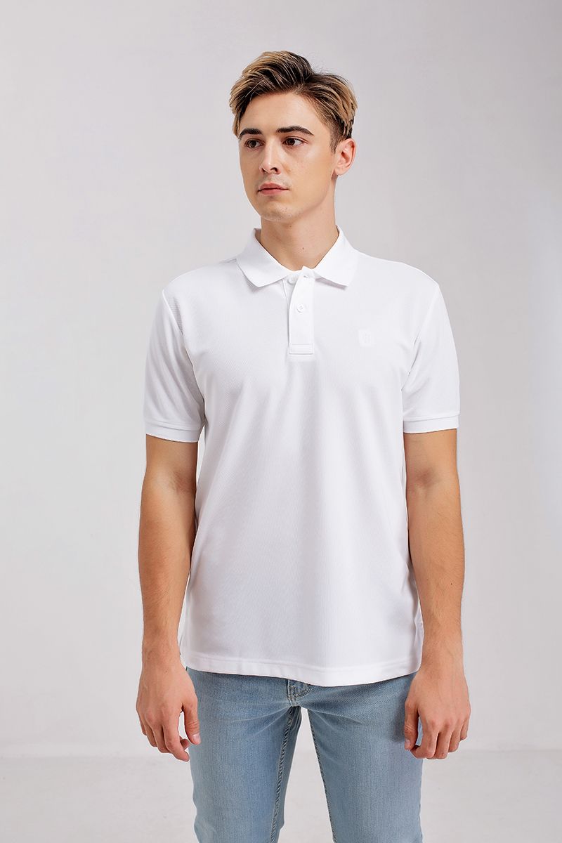 Áo thun cổ bẻ form vừa trơn KS21SS03C-SC