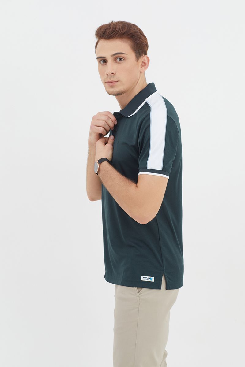 Áo thun cổ bẻ form vừa phối tay KS21SS06T-SCCP