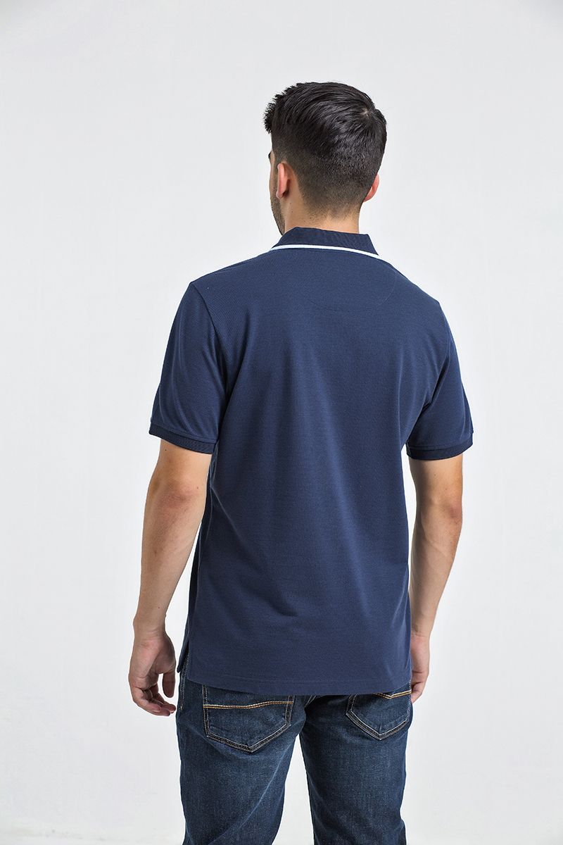 Áo thun cổ bẻ form vừa sọc ngang KS21SS11T-SCHE