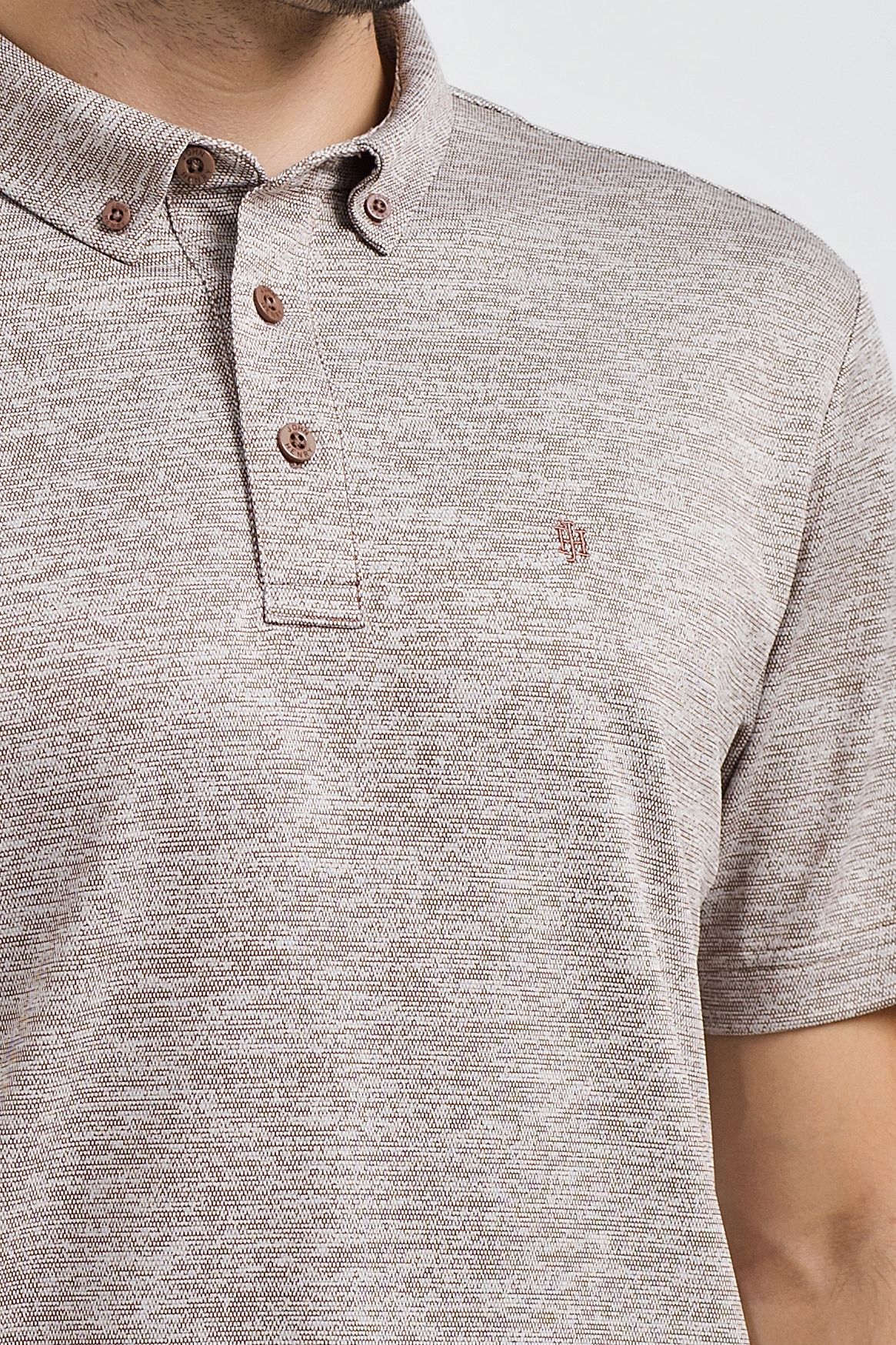 Áo thun cổ bẻ button-down form vừa KS21SS24C-SCCA