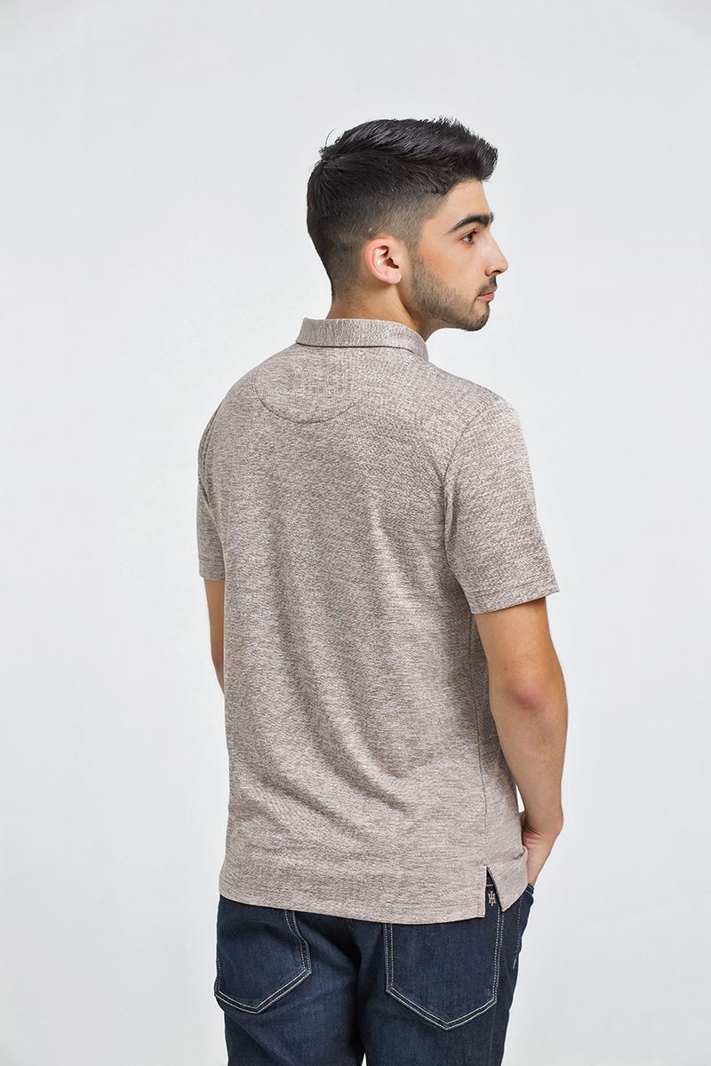 Áo thun cổ bẻ button-down form vừa KS21SS24C-SCCA