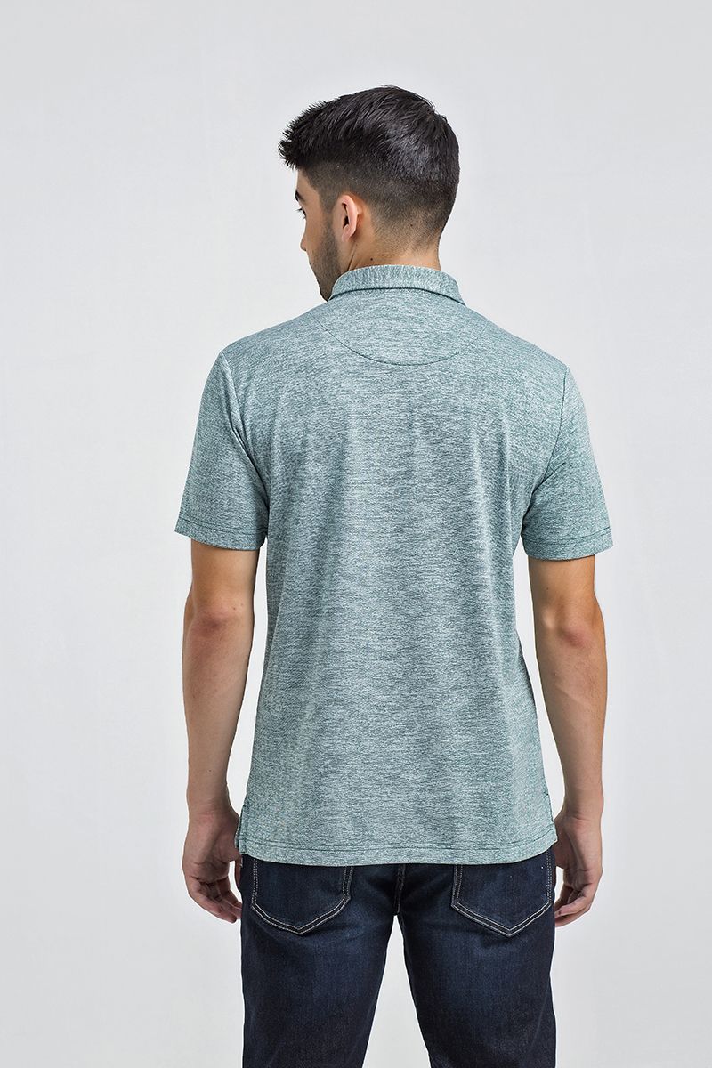 Áo thun cổ bẻ button-down form vừa KS21SS24C-SCCA