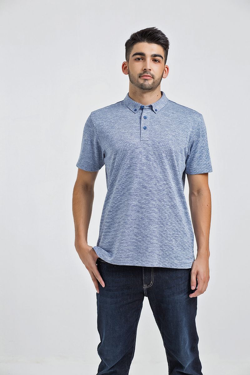 Áo thun cổ bẻ button-down form vừa KS21SS24C-SCCA
