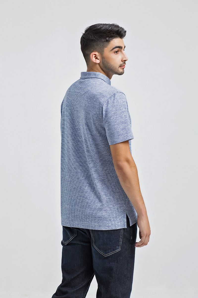 Áo thun cổ bẻ button-down form vừa KS21SS24C-SCCA