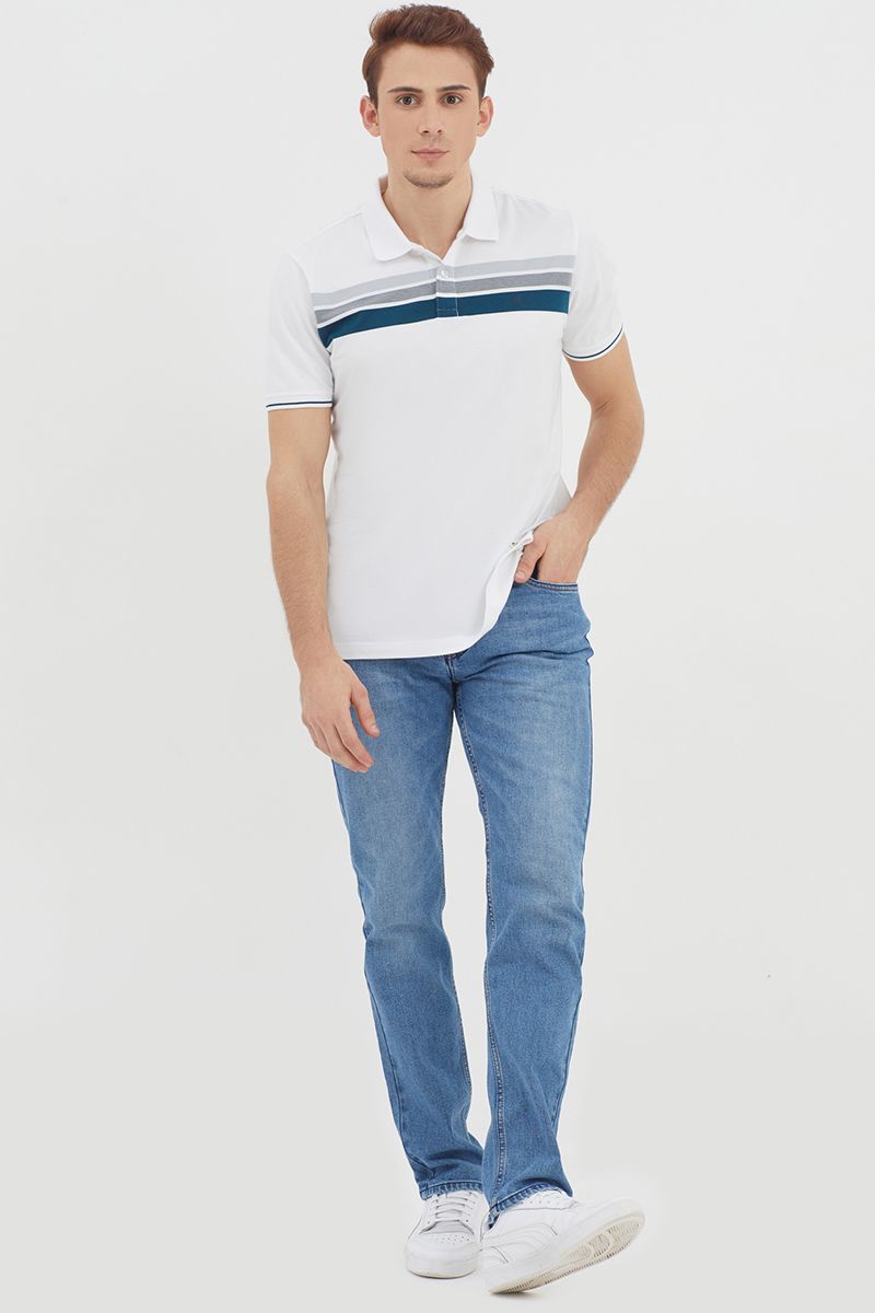 Áo thun cổ bẻ form vừa KS21SS38P-SCHE