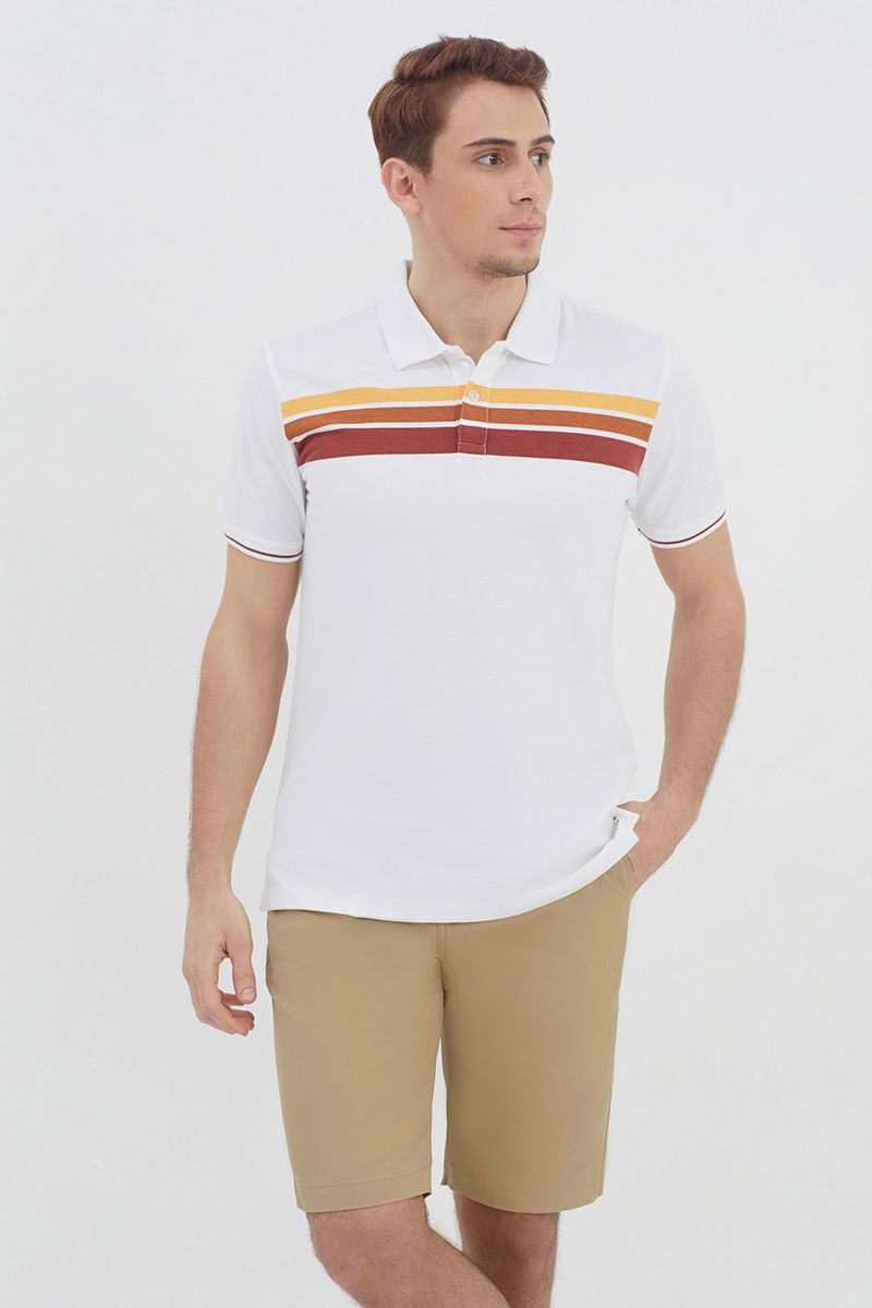 Áo thun cổ bẻ form vừa KS21SS38P-SCHE
