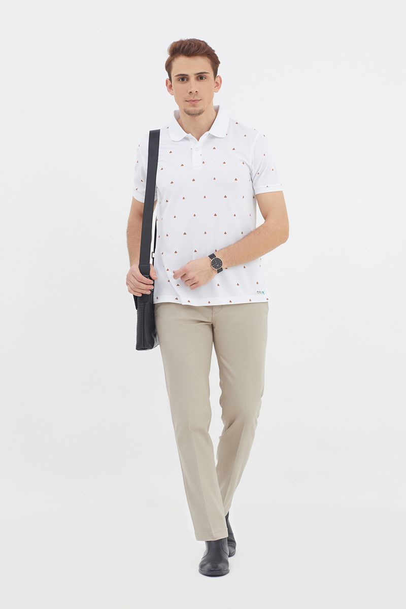 Áo thun cổ bẻ form vừa KS21SS39C-SCHE