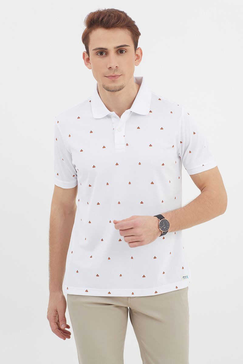 Áo thun cổ bẻ form vừa KS21SS39C-SCHE