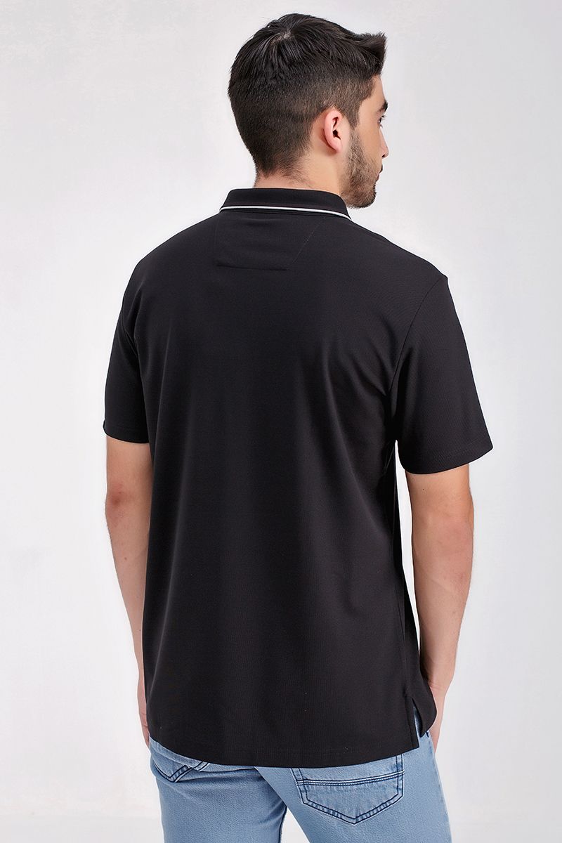 Áo thun cổ bẻ tay ngắn form vừa trơn KS21SS43C-SCWK